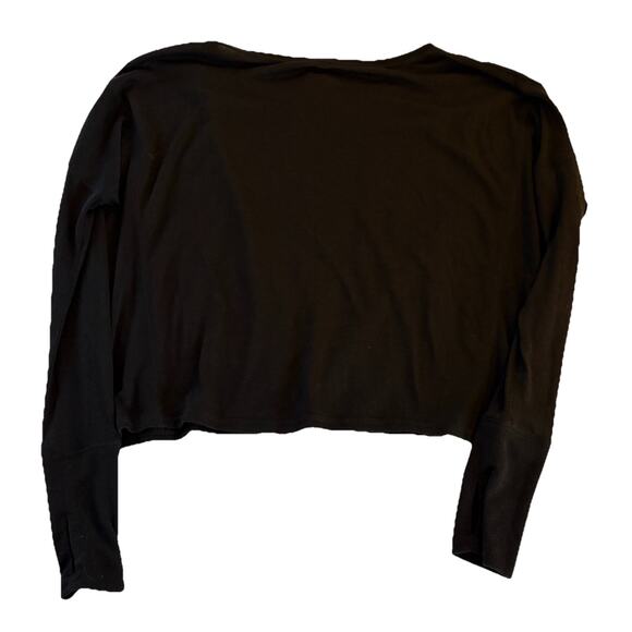 Athleta Black Lightweight Long Dolman Sleeve Shirt Women's Oversized Small - Picture 5 of 11